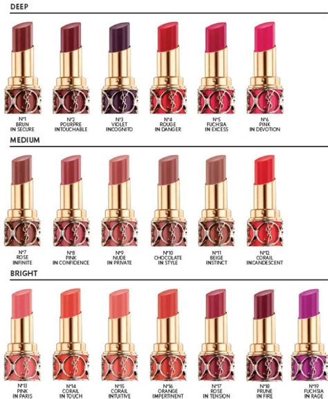 ysl lipstick nr 44|ysl lipstick color chart.